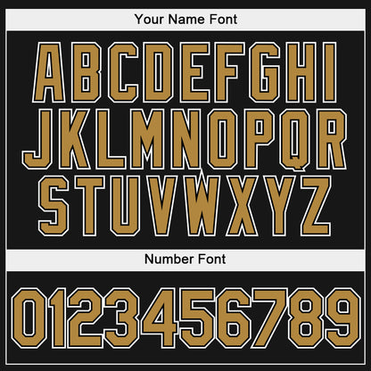 Custom Stitched Black Old Gold-White Sports Pullover Sweatshirt Hoodie