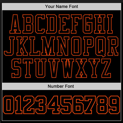 Custom Stitched Black Black-Orange Sports Pullover Sweatshirt Hoodie