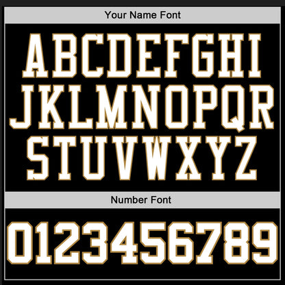 Custom Stitched Black White-Orange Sports Pullover Sweatshirt Hoodie