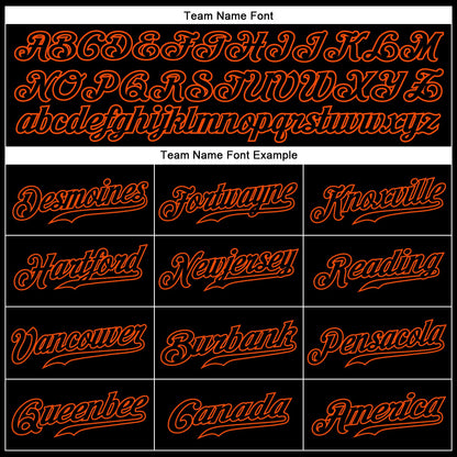 Custom Black Black-Orange Sports Pants