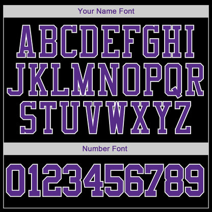 Custom Stitched Black Purple-White Sports Pullover Sweatshirt Hoodie