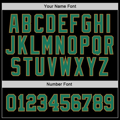 Custom Stitched Black Kelly Green-Old Gold Sports Pullover Sweatshirt Hoodie