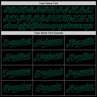 Custom Black Black-Kelly Green Authentic Baseball Jersey