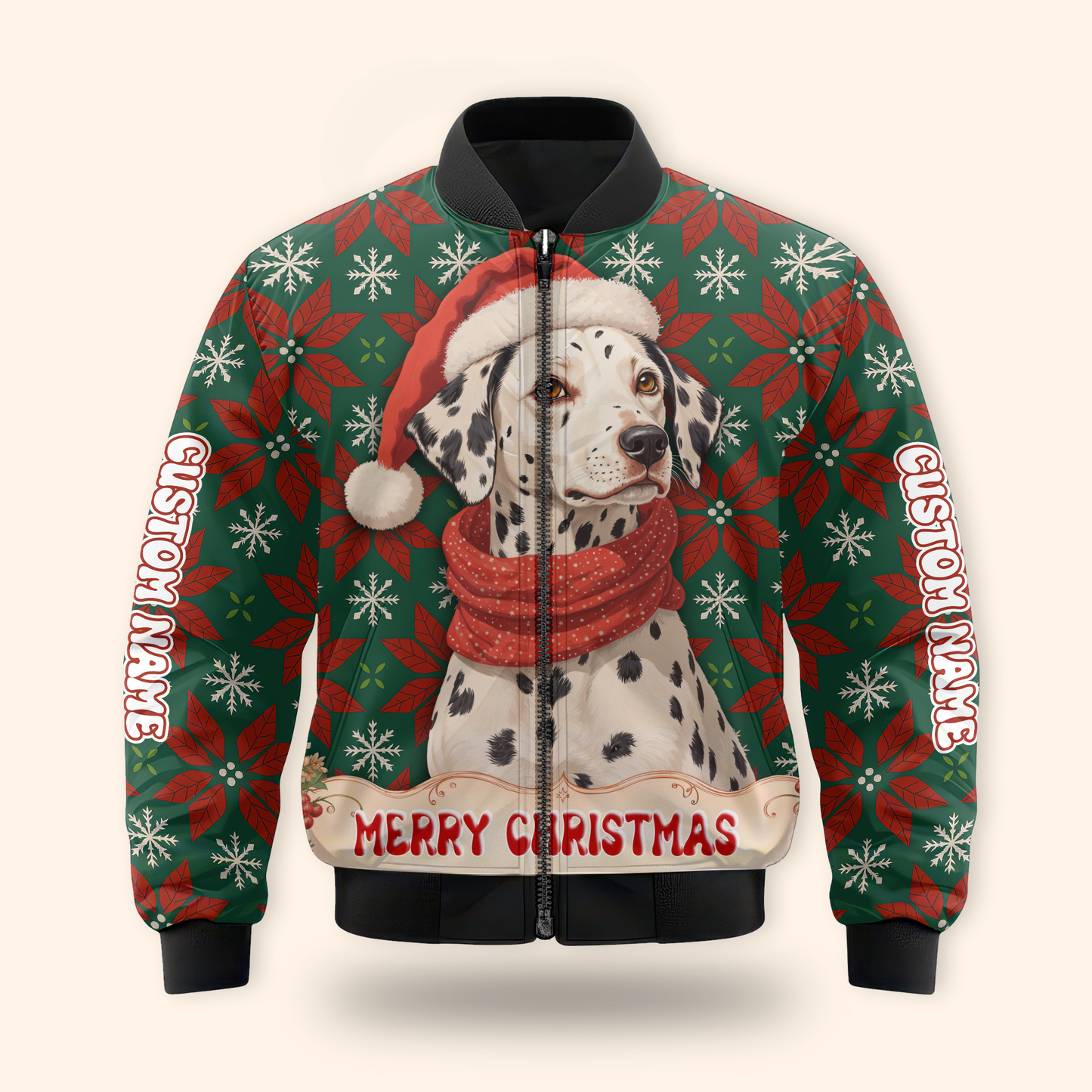 Personalized Dalmatian Hoodie – Christmas Dog Lover Gift