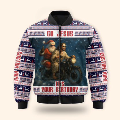 Go Jesus It’s Your Birthday Hoodie – Funny Christmas Zip Up Sweatshirt