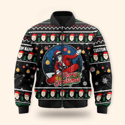 Merry Christmas Hoodie – Santa with Sunglasses Ugly Sweater Design