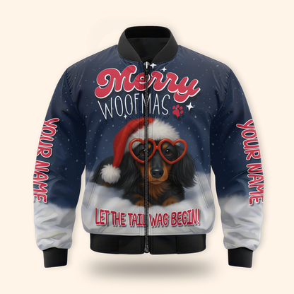 Merry Woofmas Hoodie – Cute Christmas Dog Zip Up for Pet Lovers