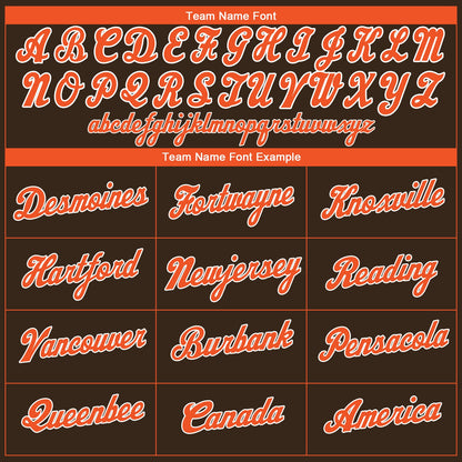Custom Brown Orange-White Performance T-Shirt
