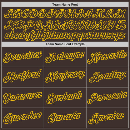 Custom Stitched Brown Brown-Gold Sports Pullover Sweatshirt Hoodie