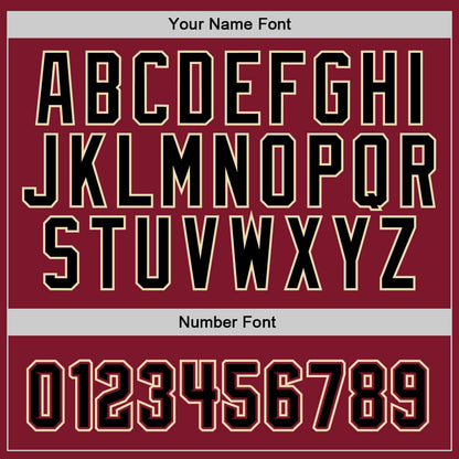 Custom Stitched Burgundy Black-Cream Sports Pullover Sweatshirt Hoodie