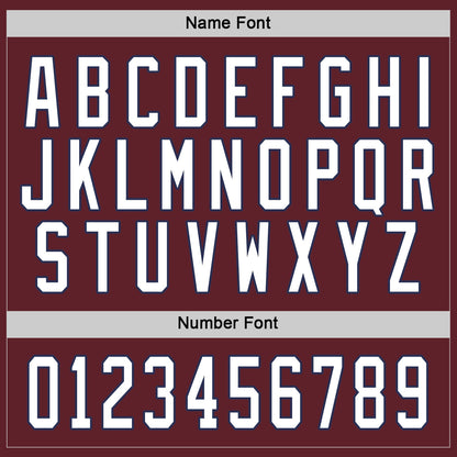 Custom Burgundy White-Navy Hockey Jersey