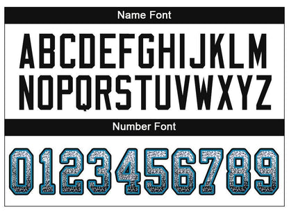 Custom White Black-Panther Blue Drift Fashion Football Jersey