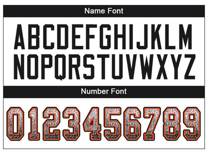Custom White Black-Orange Drift Fashion Football Jersey