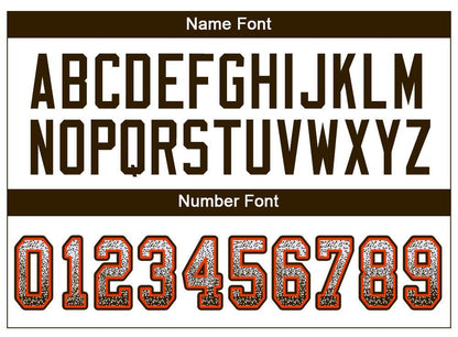 Custom White Brown-Orange Drift Fashion Football Jersey