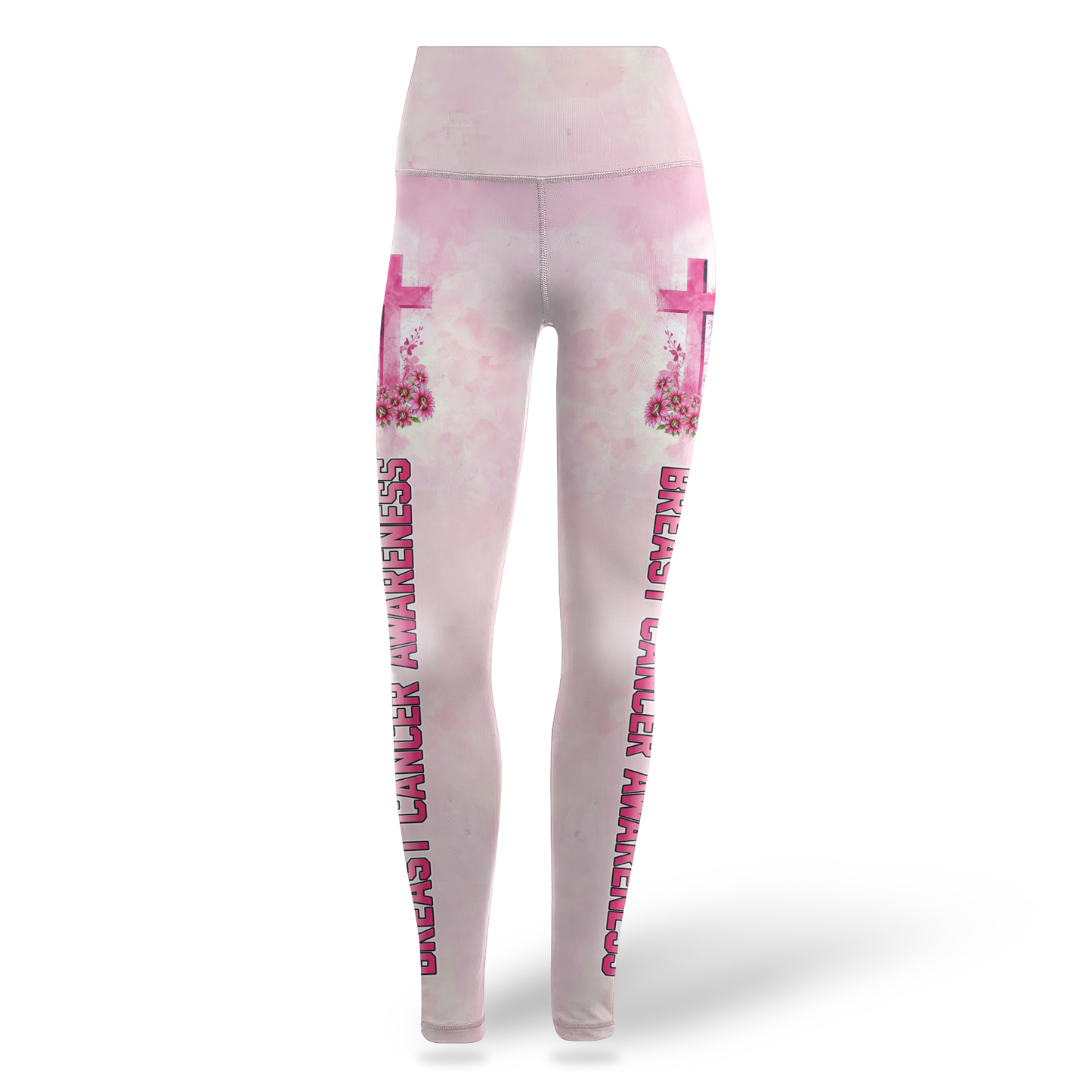 By God's Grace, He Save Me - Combo Legging Breast Cancer Awareness
