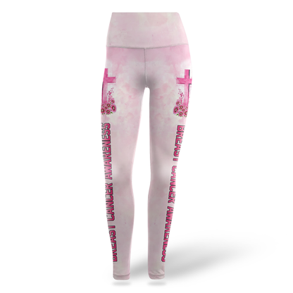 By God's Grace, He Save Me - Combo Legging Breast Cancer Awareness