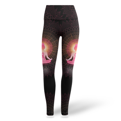 Custom Name Breast Cancer Awareness Outfit – Warrior Sunflower Yoga Girl Tank Top & Leggings Set
