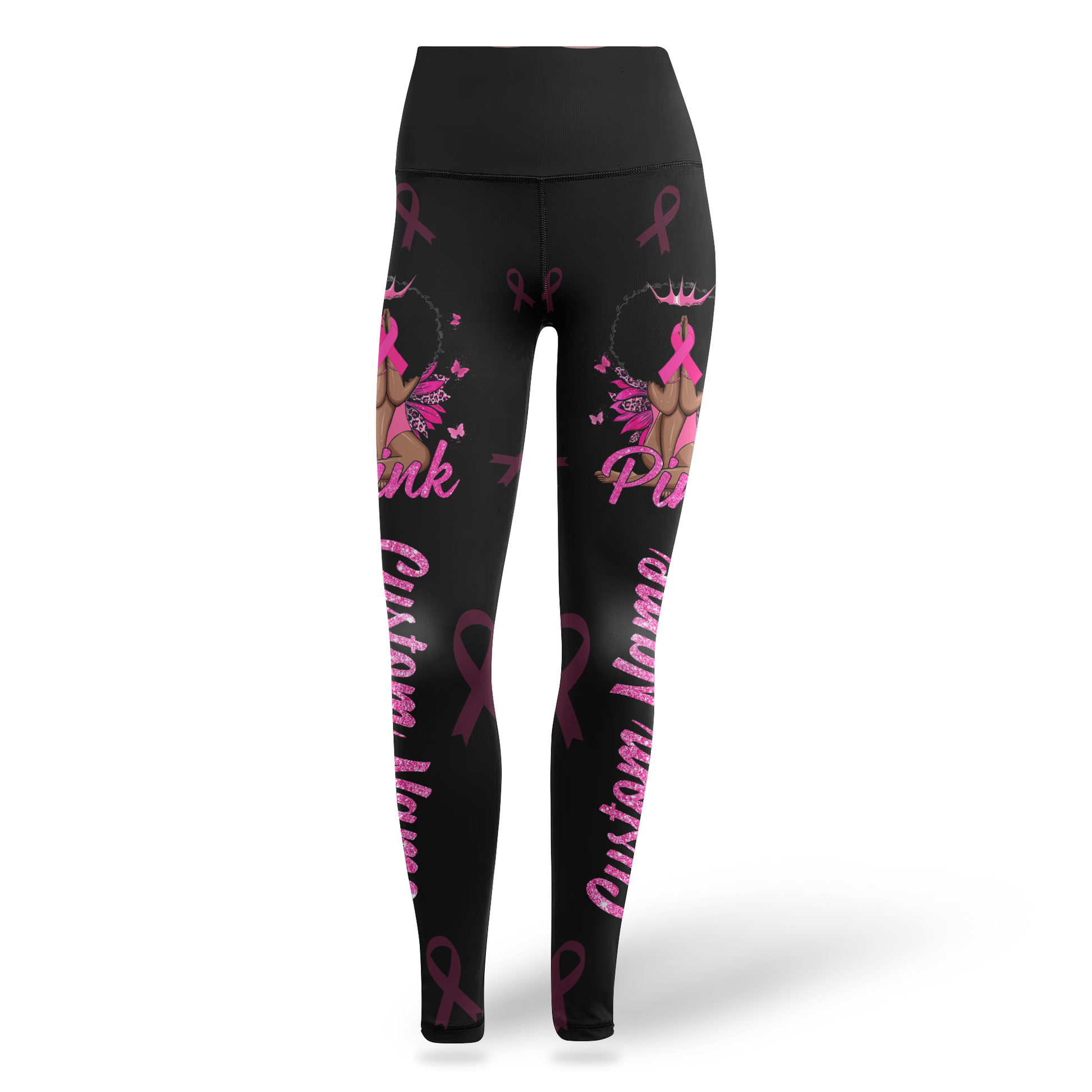 Personalized In October We Wear Pink Black Queen - Breast Cancer Awareness Shirt, Custom Choo
