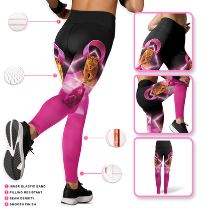 Stronger Than Cancer -  Combo Legging Breast Cancer Awareness