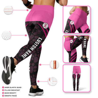 Personalized Real Bulldogs Wear Pink  - Combo Legging Tanktop Breast Cancer Awareness