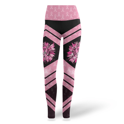 Pink Ribbon Activewear – Breast Cancer Awareness Hollow Tank & Legging Combo