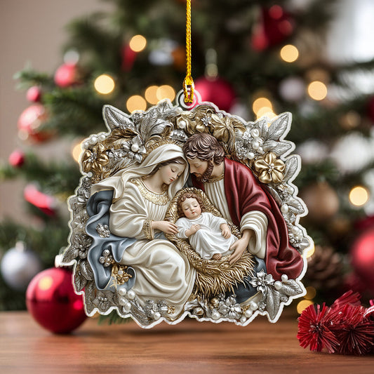 Bestchoo 2D Acrylic Ornament - Nativity Blessings Christmas