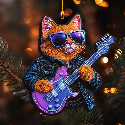 Bestchoo 2D Acrylic Ornament - Rockin' Meowsician