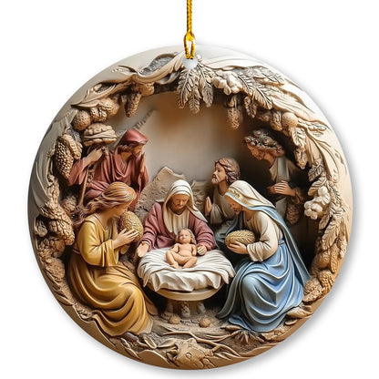 Bestchoo 2D Acrylic Ornament - Pack Discount Nativity Christmas