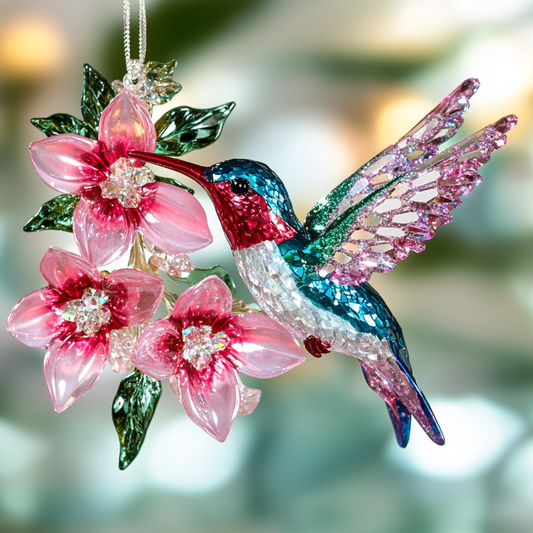 Bestchoo 2D Acrylic Ornament Charming Crystal Hummingbird