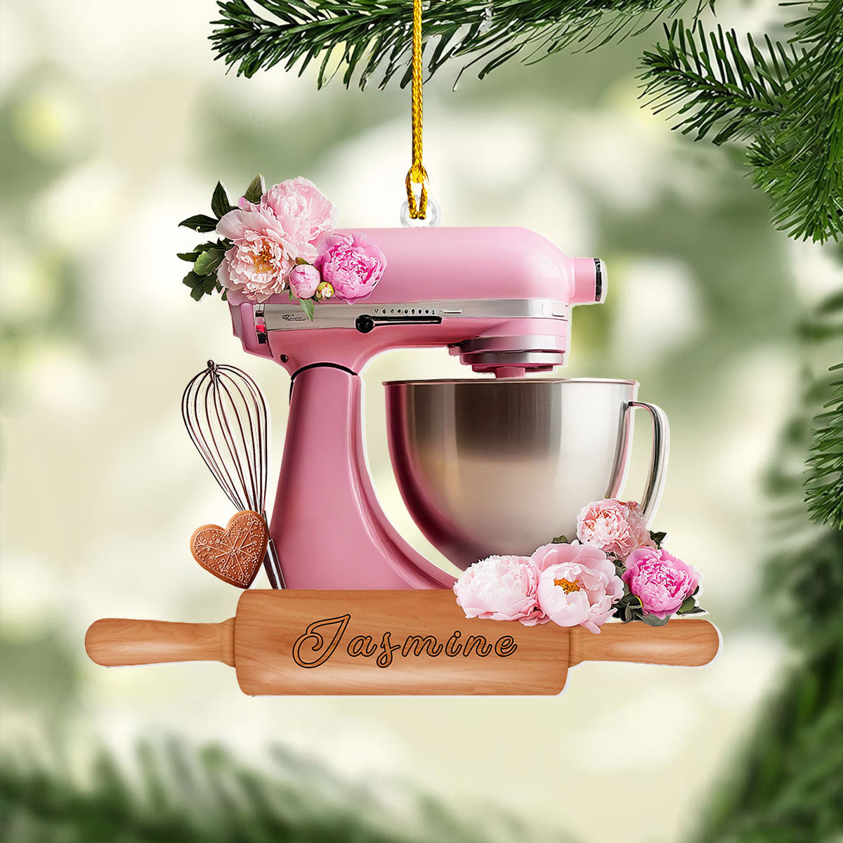 Bestchoo Personalized 2D Acrylic Ornament Bloom Bakery
