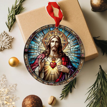 Bestchoo 2D Acrylic Ornament Sacred Heart Jesus
