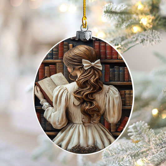 Bestchoo 2D Acrylic Ornament - Timeless Reader