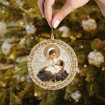 Bestchoo 2D Acrylic Ornament - Mother’s Embrace: Mary & Jesus