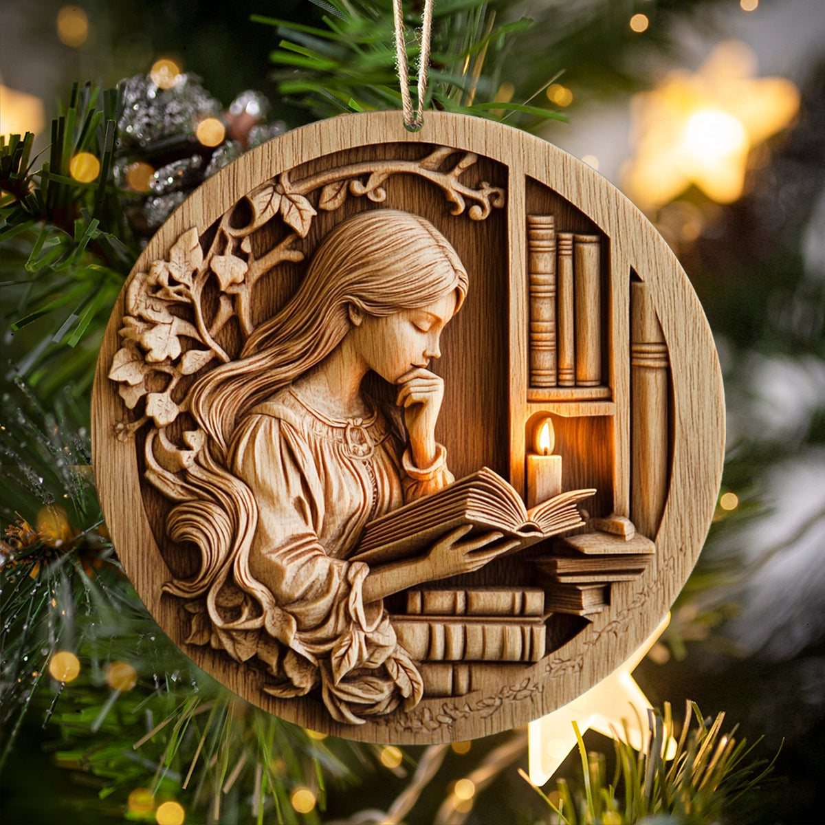 Bestchoo 2D Acrylic Ornament Enchanted Reader's