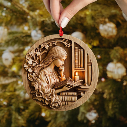 Bestchoo 2D Acrylic Ornament Enchanted Reader's