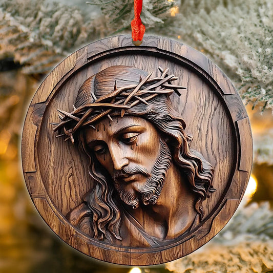 Bestchoo 2D Acrylic Ornament Savior Relief Christ Sacred