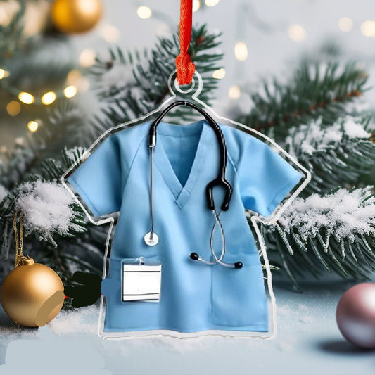 Bestchoo Personalized 2D Acrylic Ornament - Personalized Nurse Scrubs