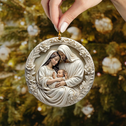 Bestchoo 2D Acrylic Ornament Holy Family Serenity