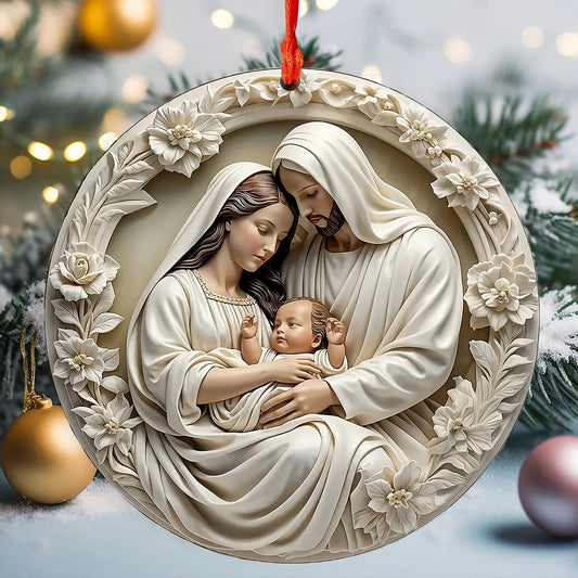 Bestchoo 2D Acrylic Ornament Holy Family Serenity