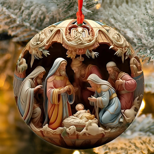 Bestchoo 2D Acrylic Ornament Sacred Nativity