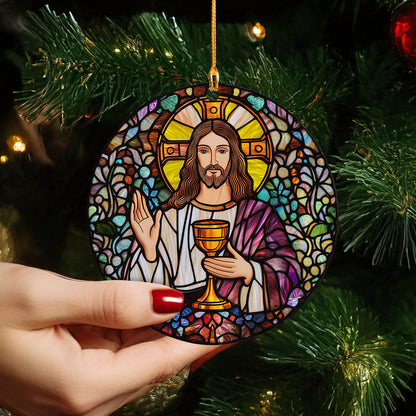 Bestchoo 2D Acrylic Ornament - Stained Glass Savior