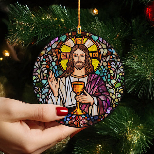 Bestchoo 2D Acrylic Ornament - Stained Glass Savior