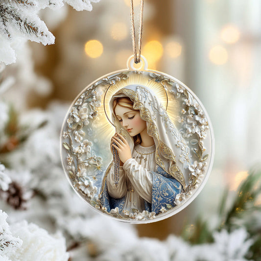 Bestchoo 2D Acrylic Ornament - Blessed Virgin Mary Rosary
