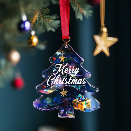 Bestchoo 2D Acrylic Ornament Holiday Glow Tree