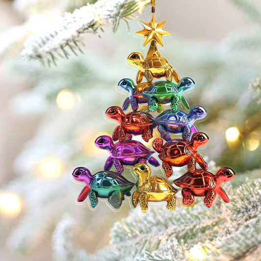 Bestchoo 2D Acrylic Ornament Colorful Sea Turtles Lovely