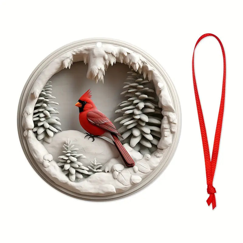 Bestchoo 2D Acrylic Ornament - Pack Discount Memorial Cardinal Christmas