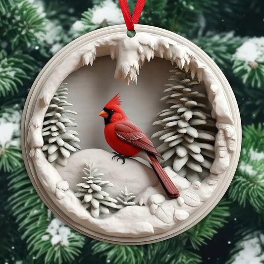 Bestchoo 2D Acrylic Ornament - Pack Discount Memorial Cardinal Christmas
