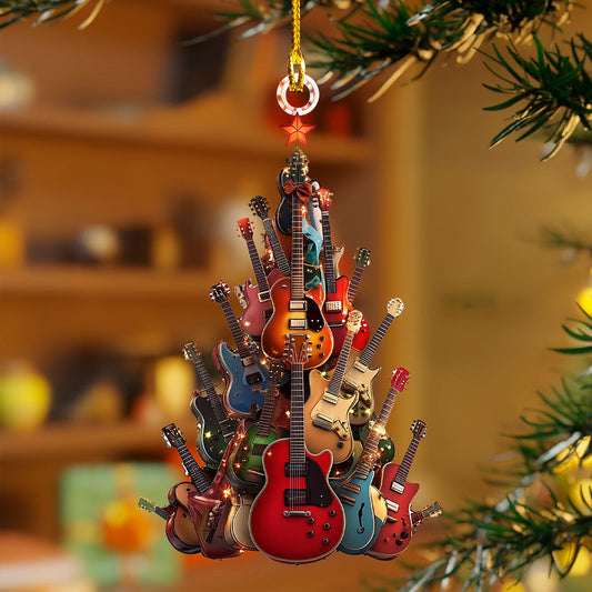 Bestchoo 2D Acrylic Ornament - Rockin' Around The Guitar Tree