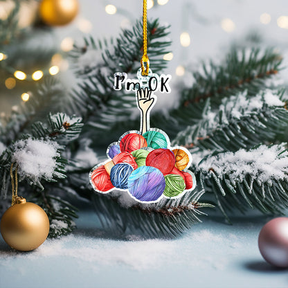 Bestchoo Acrylic Ornament Knitting Christmas
