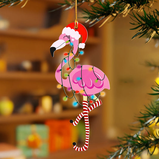 Bestchoo 2D Acrylic Ornament Cheerful Flamingo